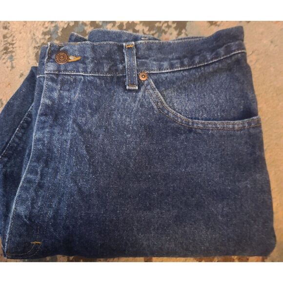 Lee Mens Jeans Dark Wash Straight Fit Size 40x34 Cotton Denim - Picture 2 of 8